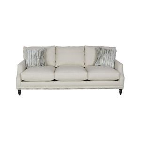 Customizable Transitional Sofa Turned Legs