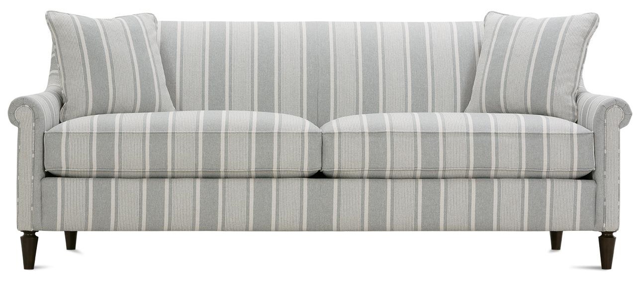 Tight Back Roll Arm Sofa with Turned Legs