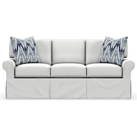 Casual Style Sofa with Two Accent Pillows