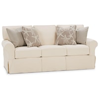 Casual Style Sofa with Two Accent Pillows