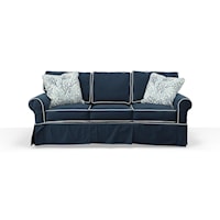 Customizable Slipcover Sofa with Contrast Welt Cord