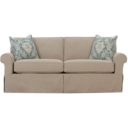 Two Seat Casual Sofa with Rolled Arms