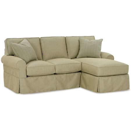 Casual Three Cushion Sofa Chaise