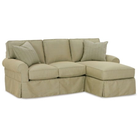 Casual Three Cushion Sofa Chaise