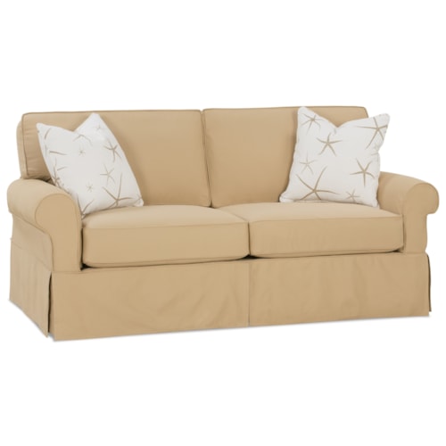 Transitional Sleeper Sofa with Skirted Base