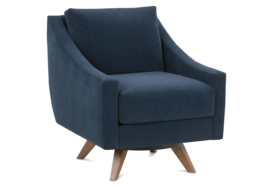 Nash Contemporary Swivel Chair by Rowe at Belfort Furniture
