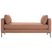 Contemporary Long Settee with Pillows