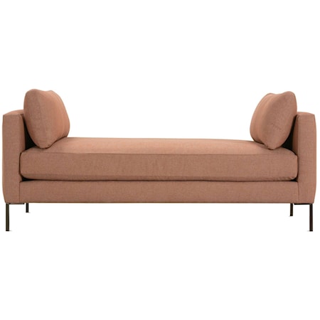 Contemporary Long Settee with Pillows