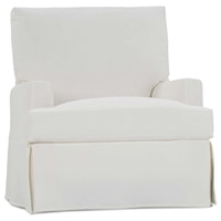 Casual Large Swivel Glider Chair with Slipcover