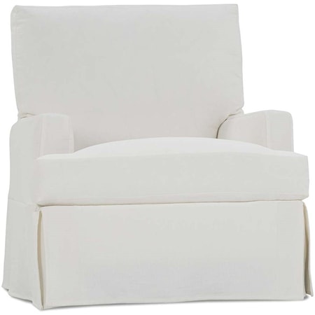 Casual Large Swivel Glider Chair with Slipcover