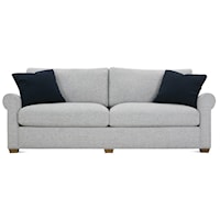 Transitional Sofa with Rolled Arms