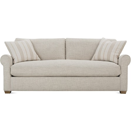 Transitional Sofa with Rolled Arms