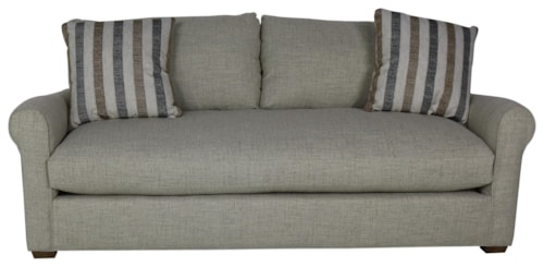 Transitional Sofa with Rolled Arms