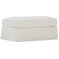 Transitional Ottoman with Slipcover