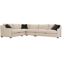 Transitional Sectional Sofa with Loose Back Pillows
