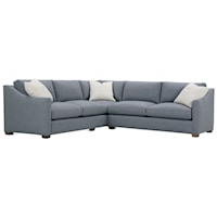 Transitional Sectional Sofa with Loose Back Pillows