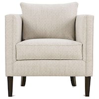 Contemporary Upholstered Chair with Exposed Wood Legs