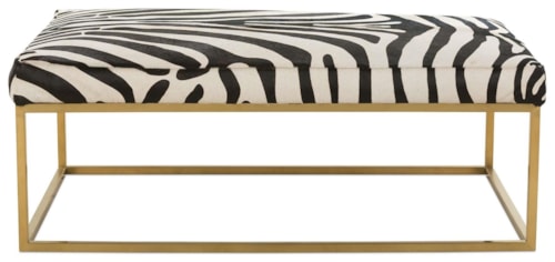 Cocktail Table Ottoman with Metal Frame
