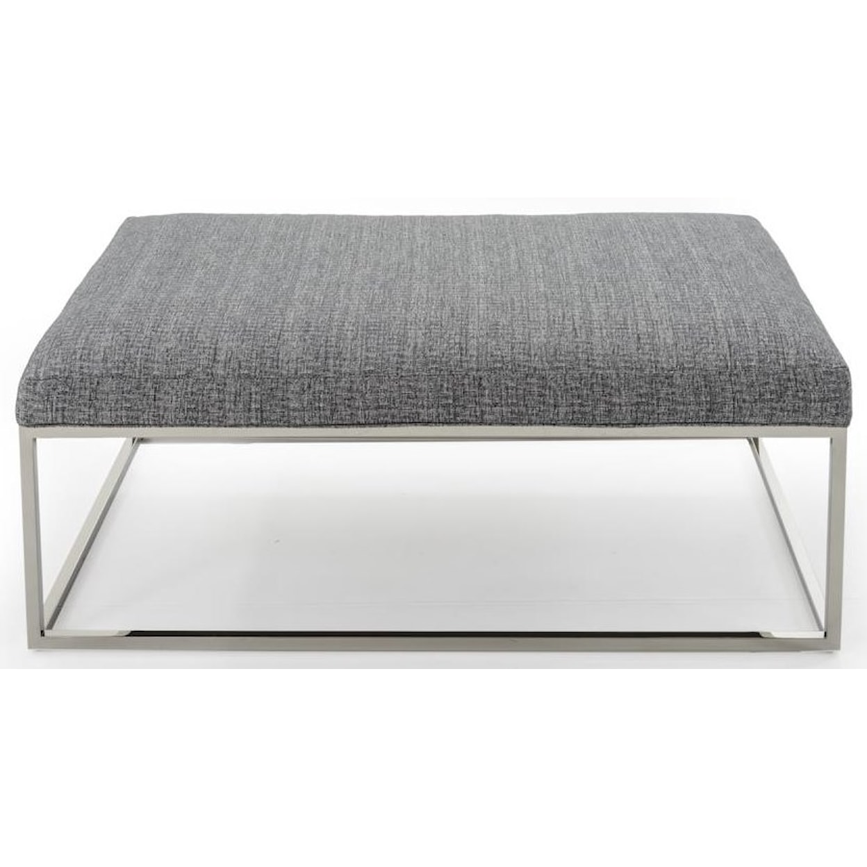 Rowe Percy Cocktail Table Ottoman w/ Chrome Finish