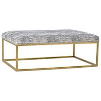Cocktail Table Ottoman with Metal Frame