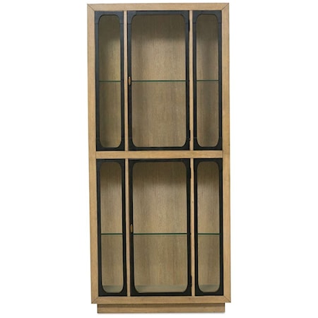 Contemporary Bookcase with Glass Doors