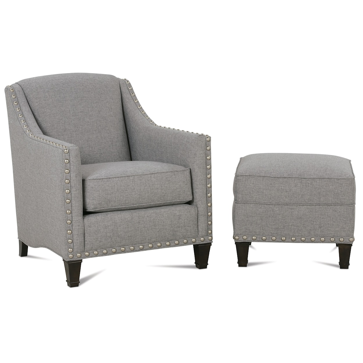 Rowe Rockford Traditional Upholstered Chair & Ottoman