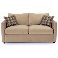 Contemporary Two Cushion Full Sleeper Sofa