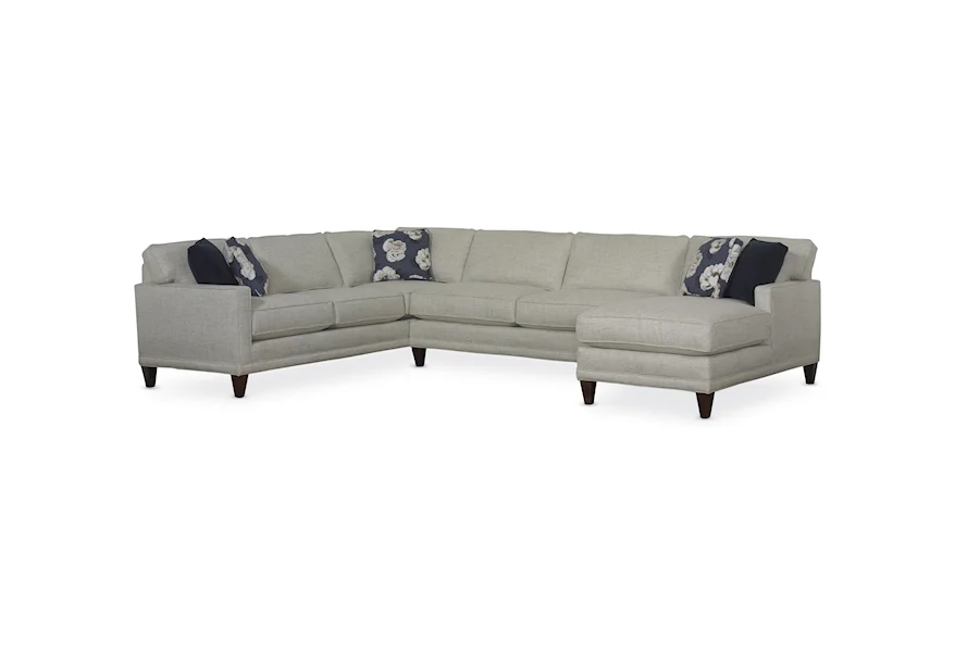 Townsend Three Piece Sectional Sofa Group by Rowe at Baer's Furniture