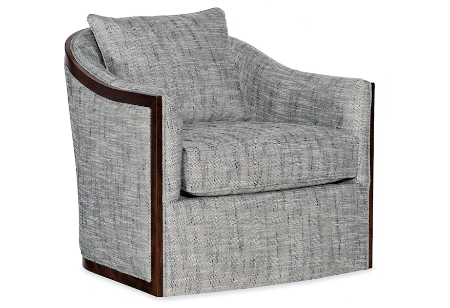  Swivel Chair with Wood Trim at Williams & Kay