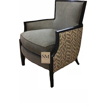 Upholstered Exposed Wood Chair
