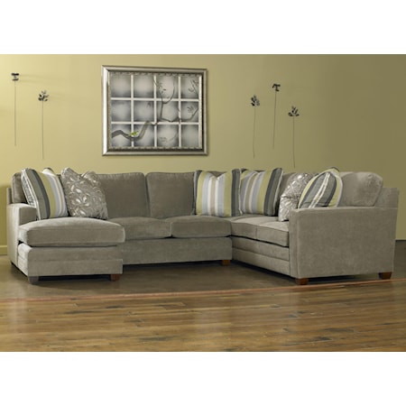 Three Piece Sectional Sofa w/ LAF Chaise