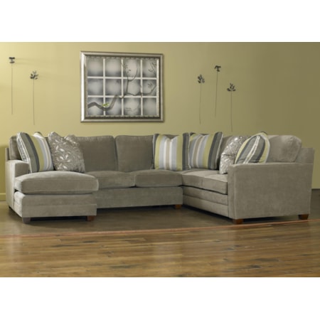 Three Piece Sectional Sofa w/ LAF Chaise