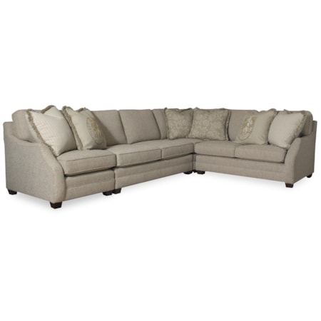 3 Piece Sectional Sofa w/ RAF Sofa Return