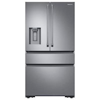 23 cu. ft. Capacity Counter Depth 4-Door French Door Refrigerator with Polygon Handles