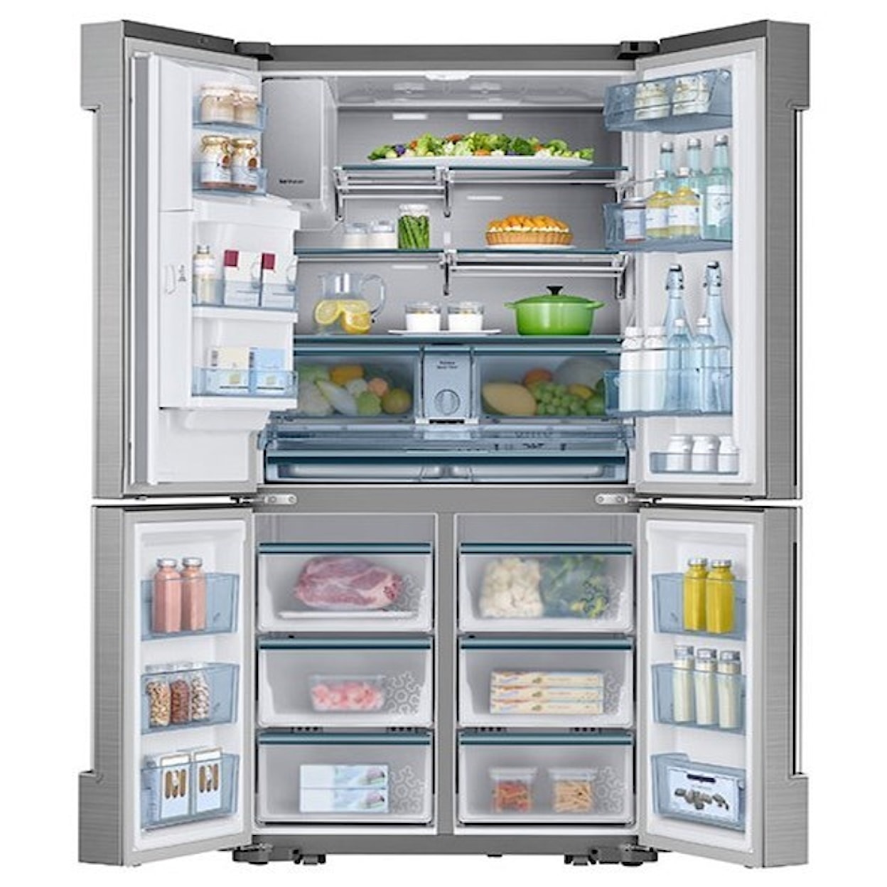 Samsung Appliances French Door Refrigerators 24 cu. ft. Counter Depth 4-Door Flex™ Fridge