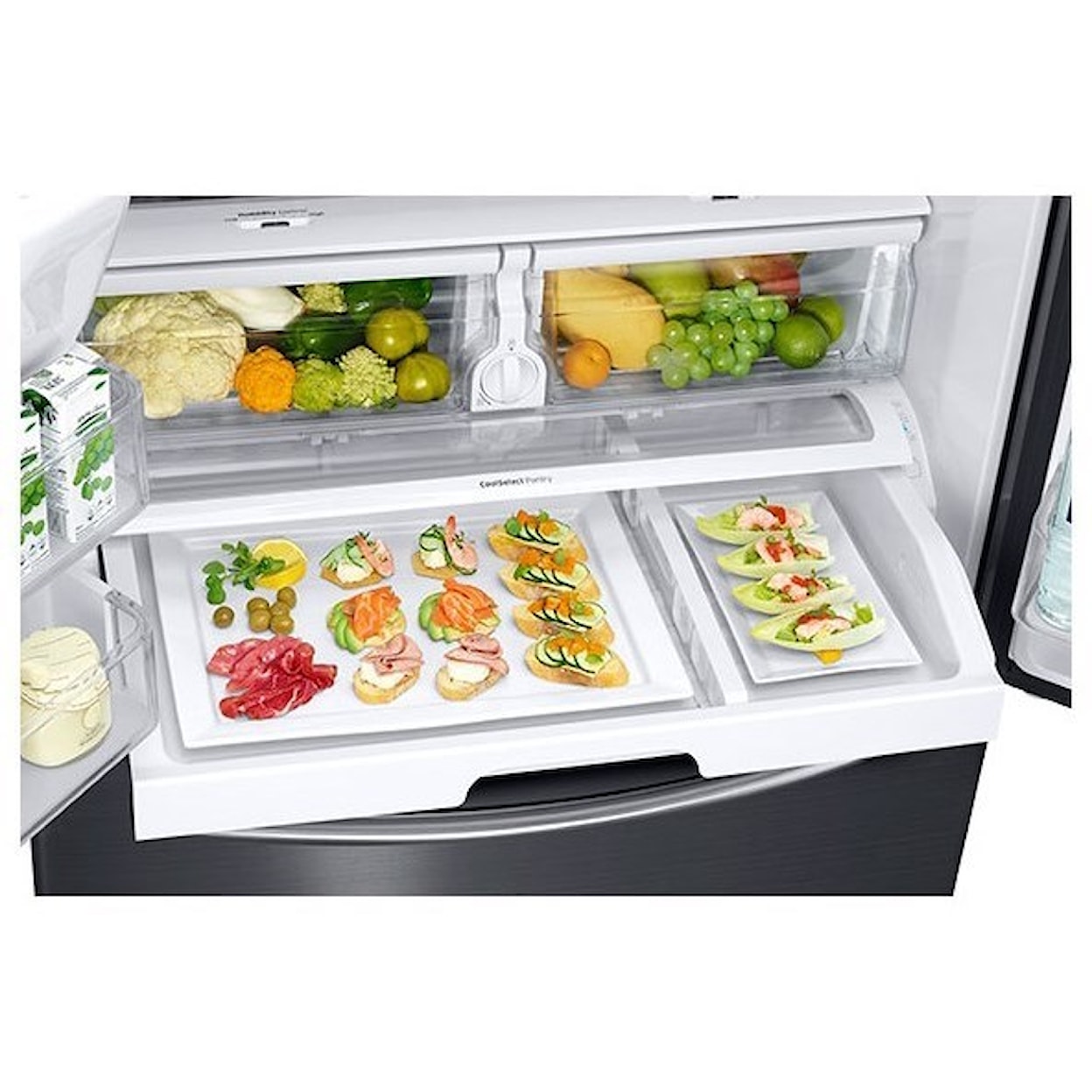 Samsung Appliances French Door Refrigerators 36" Wide, 25 Cu.Ft. French Door Refrigerator