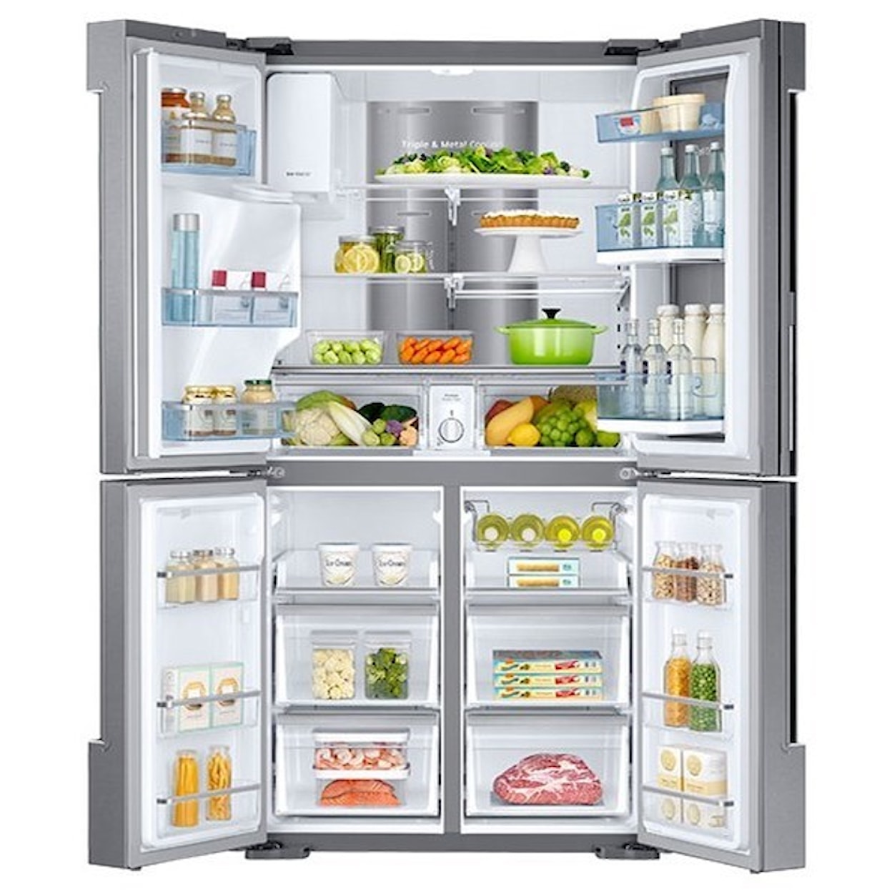 Samsung Appliances French Door Refrigerators 28 cu. ft. 4-Door Flex™ Food Showcase Fridge