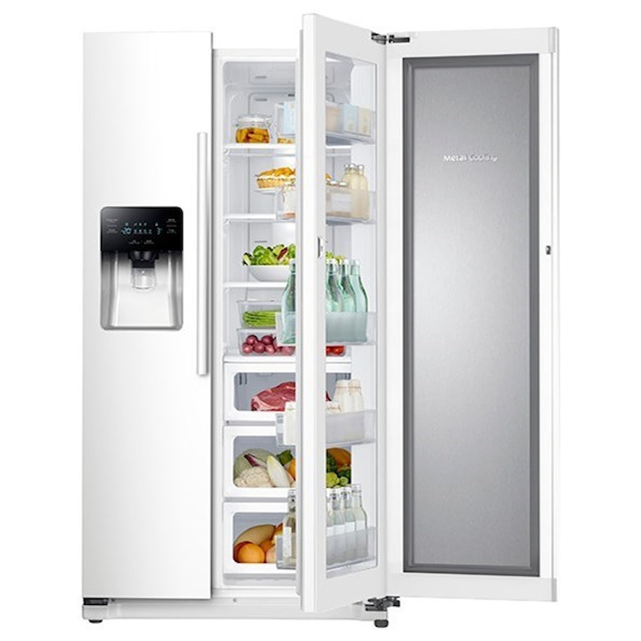 Samsung Appliances Side-By-Side Refrigerators 24.7 cu.ft. Side-x-Side Food ShowCase Fridge