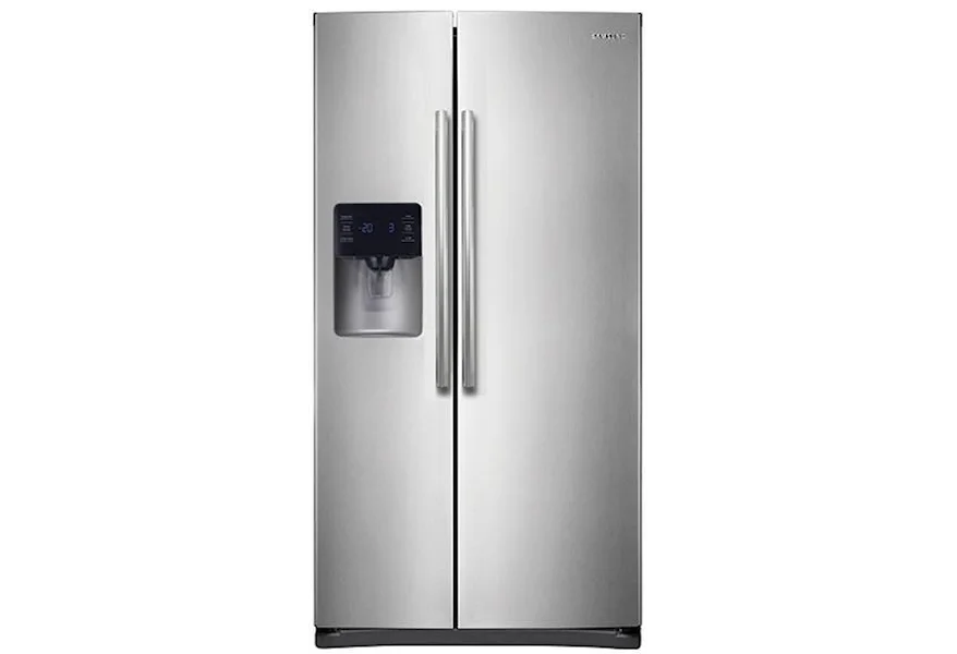 Side-By-Side Refrigerators 25 cu.ft. Capacity Side-By-Side Refrigerator by Samsung Appliances at VanDrie Home Furnishings