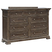 Traditional Dresser with Nine Drawers