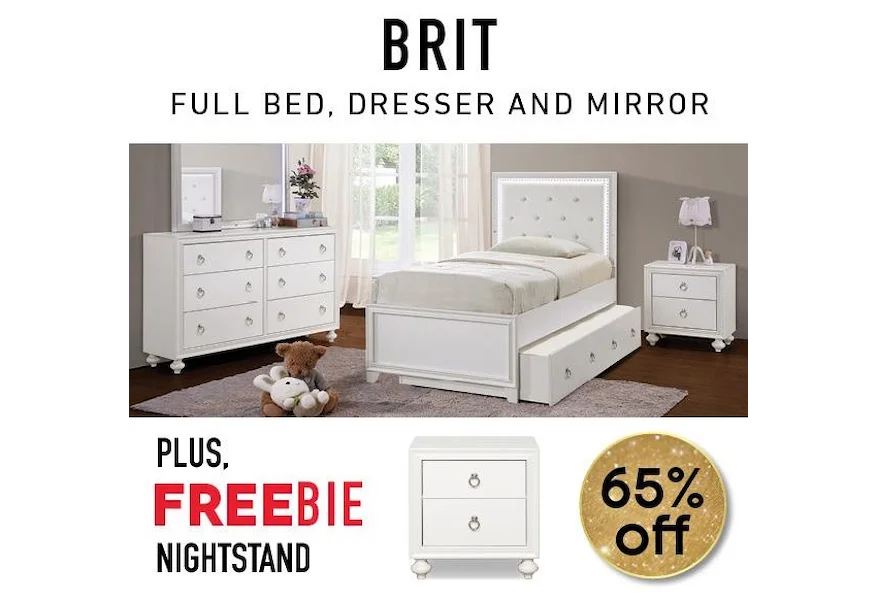 Brit Brit Full Bed Package with Freebie! by Samuel Lawrence at Morris Home