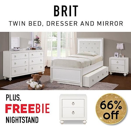 Brit Twin Bed Package with Freebie!