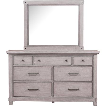 Dresser and Mirror Combo