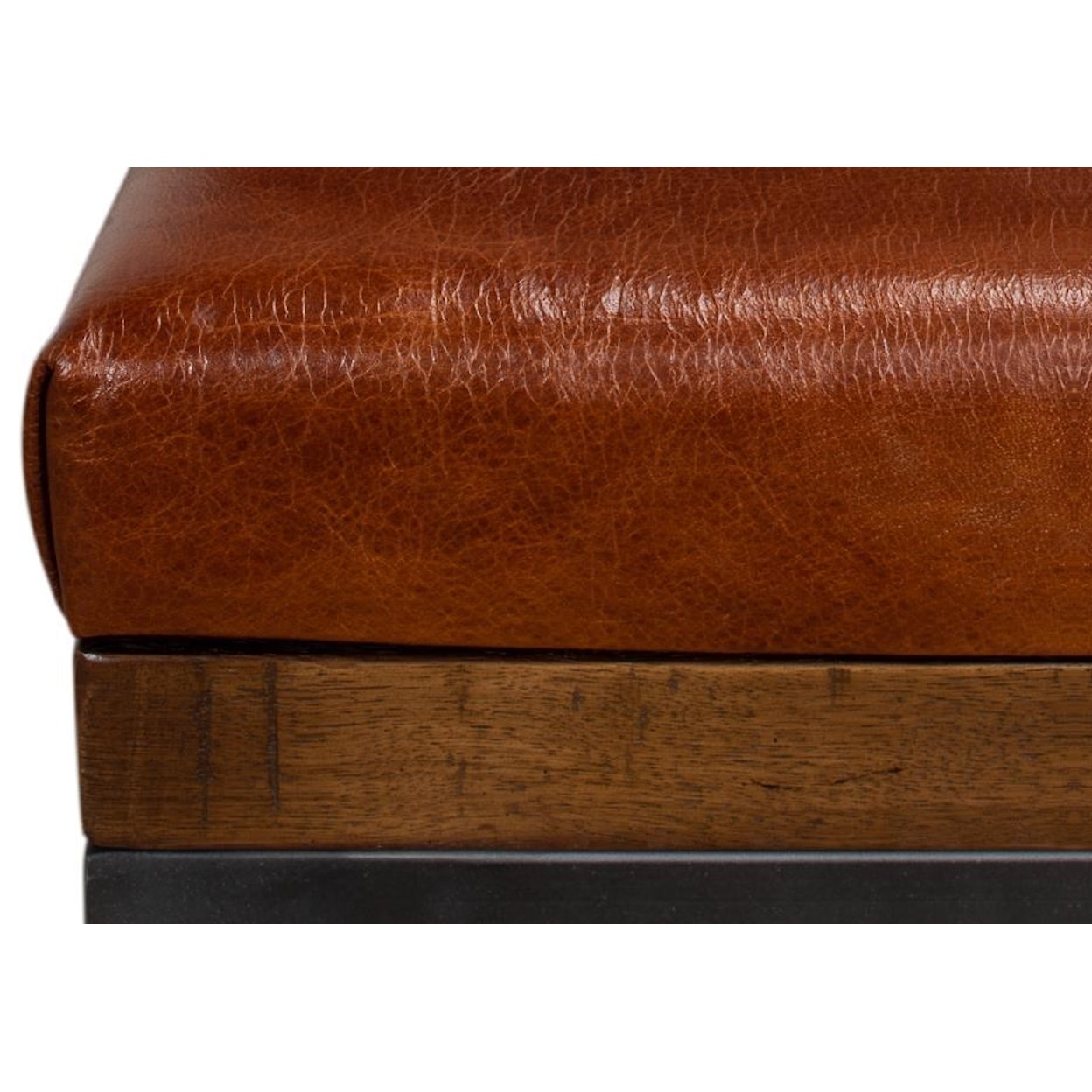 Sarreid Ltd Benches, Stools and Ottomans Leather Cushion Bench