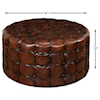 Sarreid Ltd Benches, Stools and Ottomans Leather Tufted Ottoman