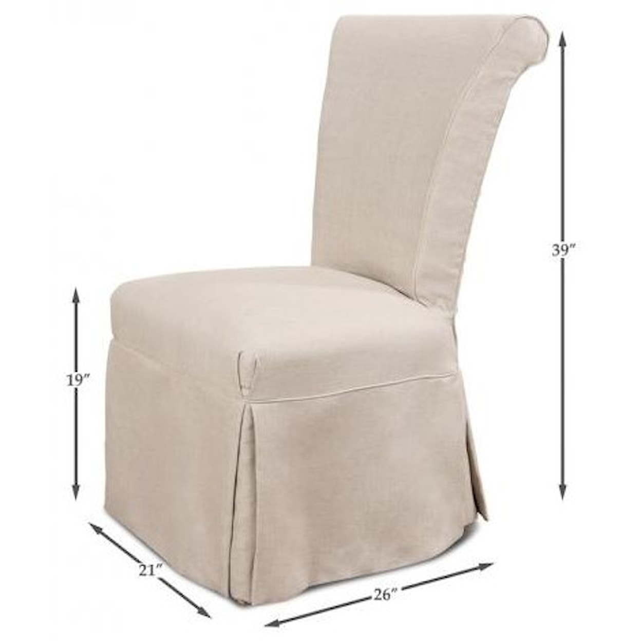 Sarreid Ltd Dining Chairs Corseted Side Chair
