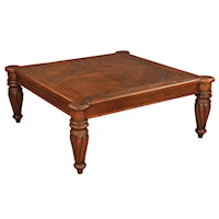 Chanterac Square Antique Fruitwood Coffee Table