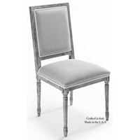 Square Back Side Chair in Charcoal