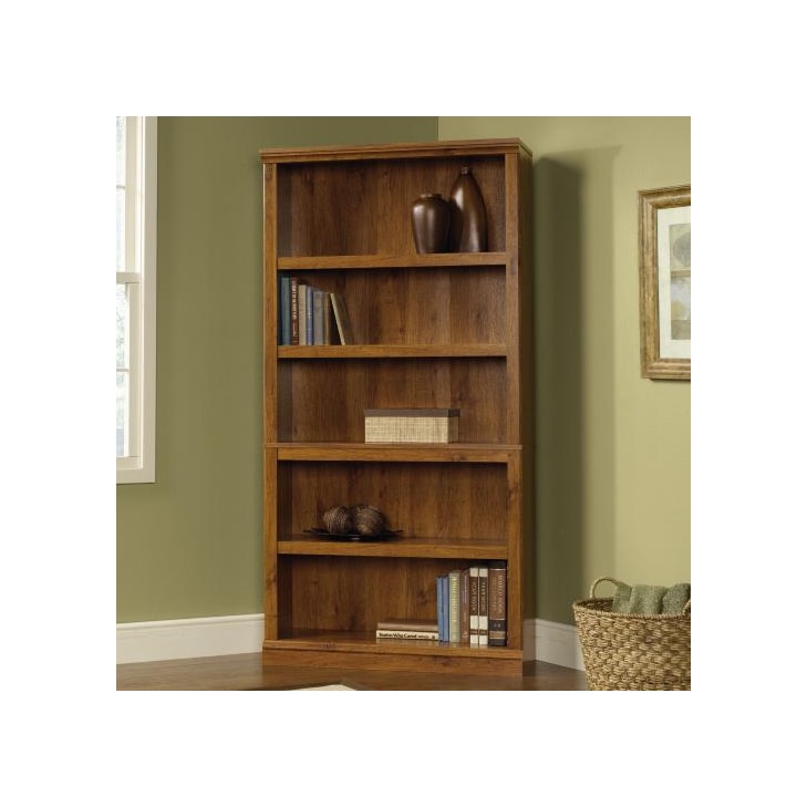 5-Shelf Bookcase with Elegant Slide-On Molding