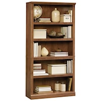 5-Shelf Bookcase with Elegant Slide-On Molding